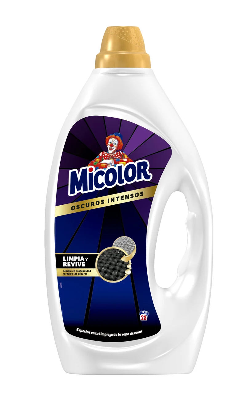 Detergente líquido oscuros intensos Micolor 28u