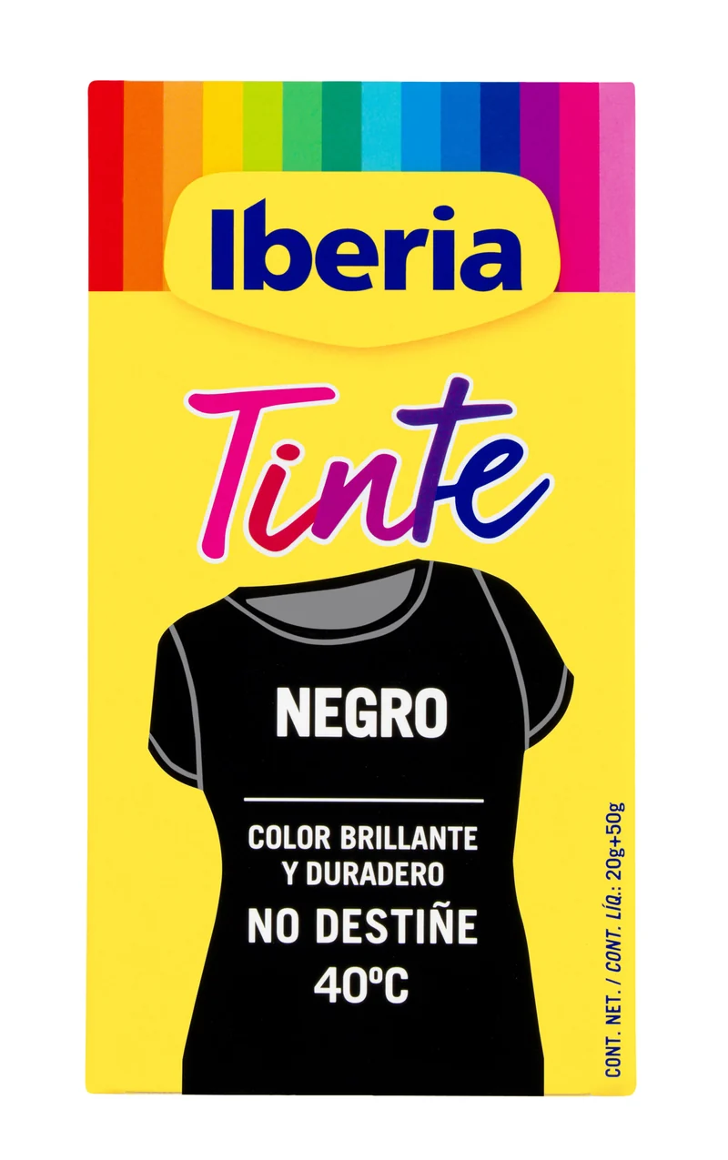 Tinte ropa negro 40º Iberia 1u