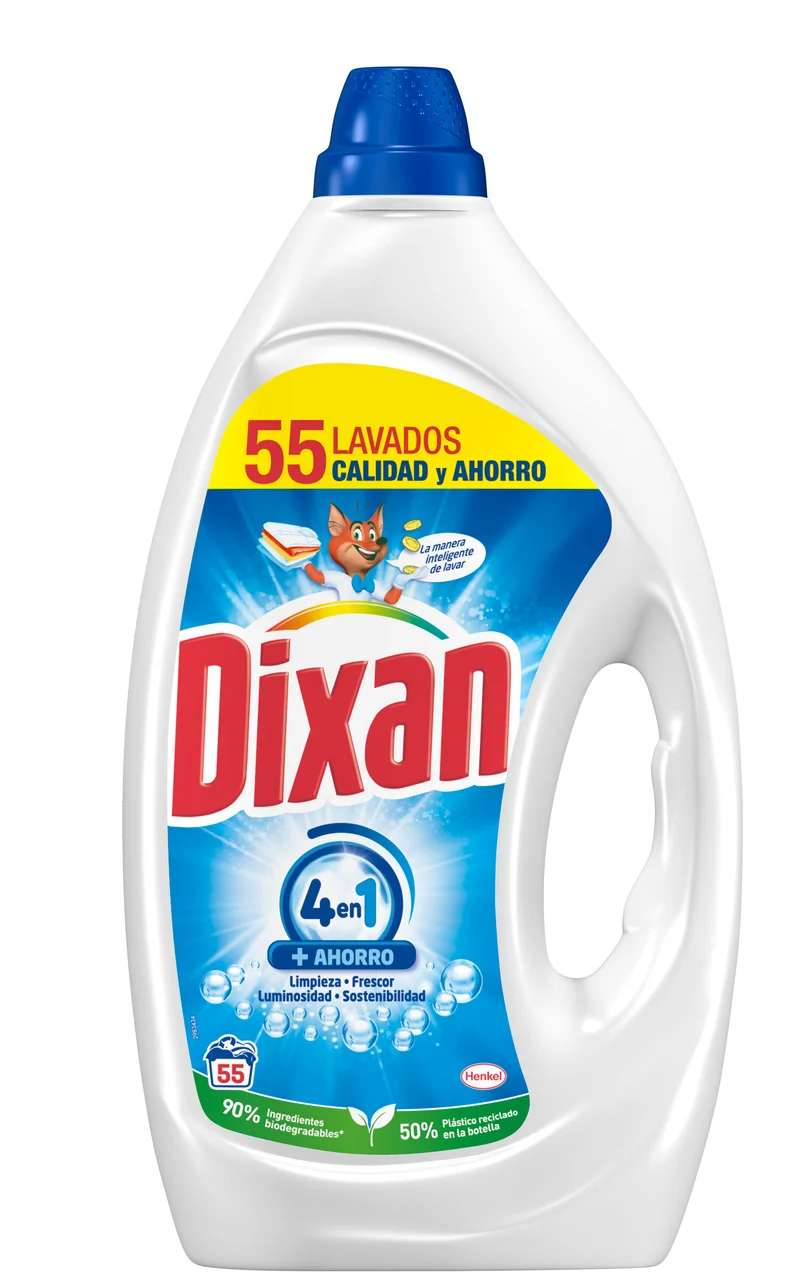 Detergente líquido de gel Dixan 55d