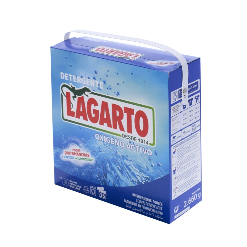 Detergente polvo oxigeno activo Lagarto 35d