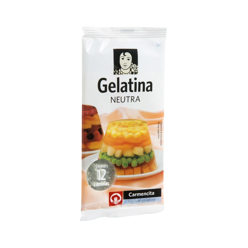 Gelatina en Láminas Carmencita 12u