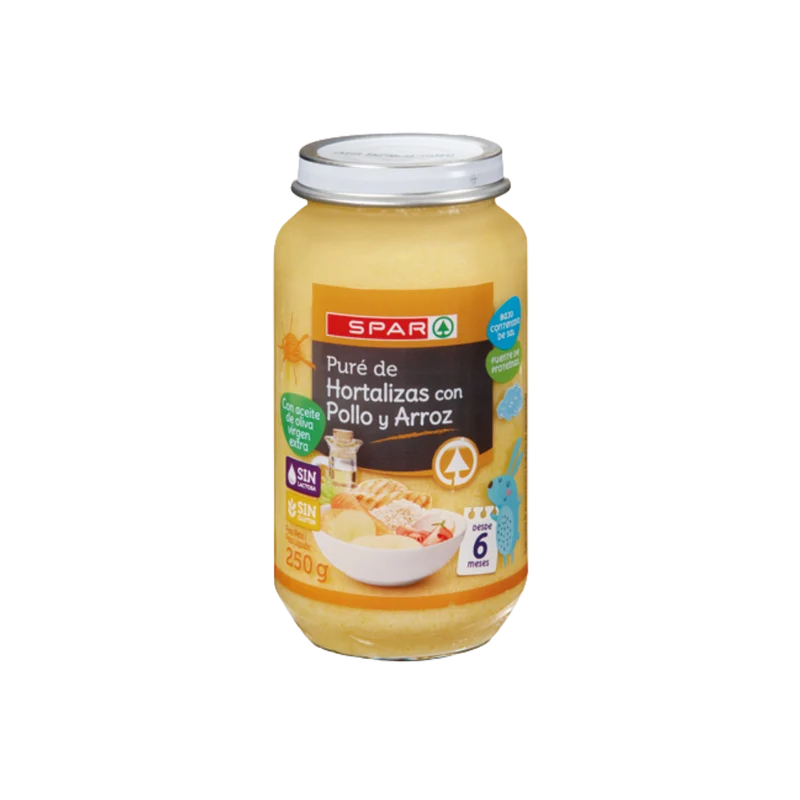 Puré de Hortalizas con Pollo y Arroz SPAR