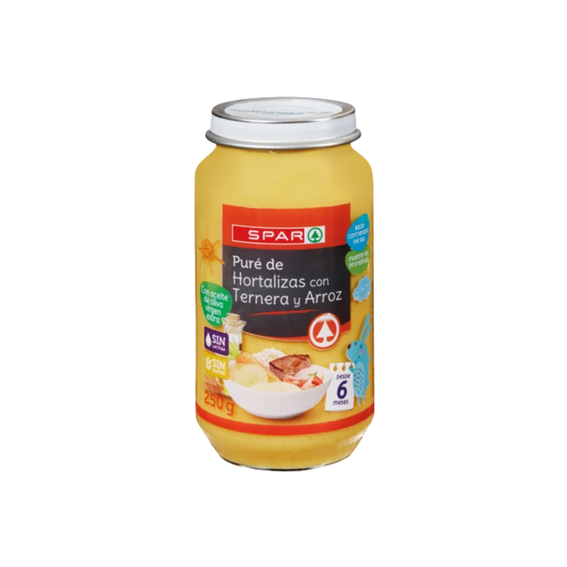 Puré de Hortalizas con Ternera y Arroz SPAR