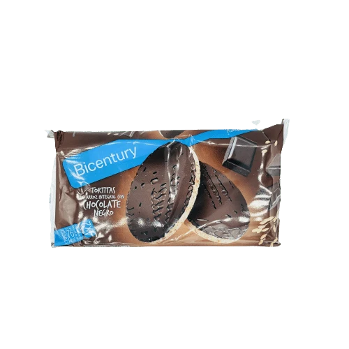 Bicentury Tortitas de Arroz Integral con Chocolate Negro