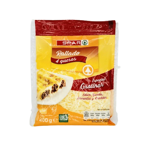 Queso Rallado 4 Quesos SPAR 200g