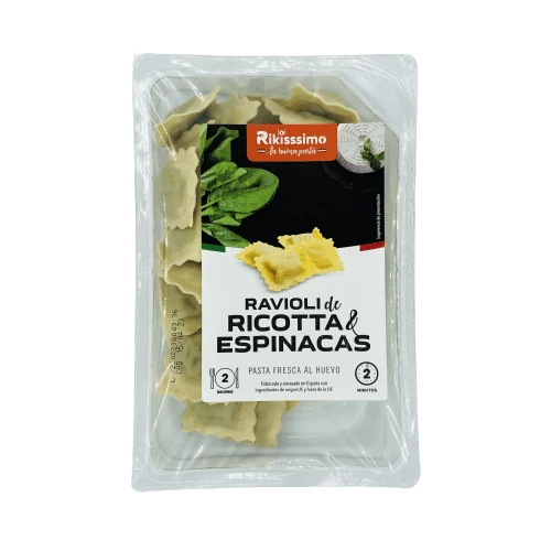 Rikisssimo Ravioli de Ricotta y Espinacas