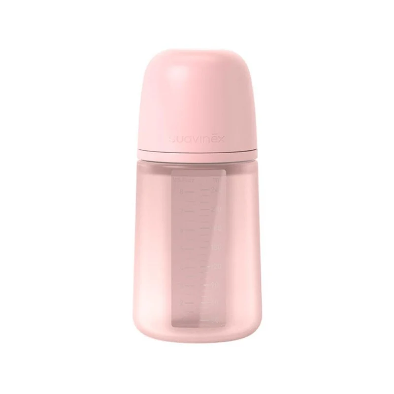 SUAVINEX Biberón Silicona Tetina SX Pro Flujo Medio Rosa 240 ml