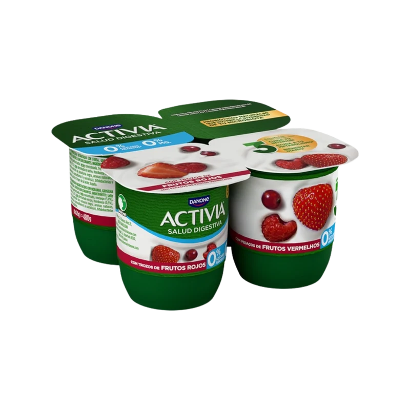 Activia 0% con Frutos Rojos