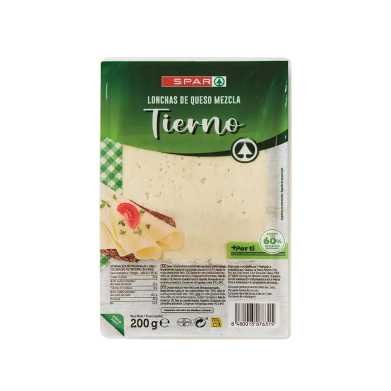 Queso en Lonchas Tierno Mezcla SPAR