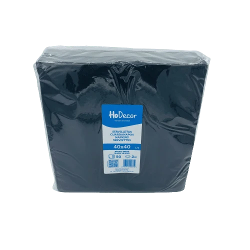 Servilleta Color Negro Hodecor 40x40cm 50u