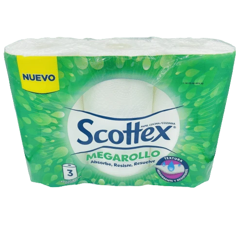 Papel de Cocina Scottex Megarollo 3R