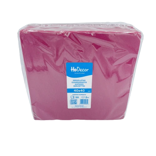 Servilleta Color Burdeos Hodecor 40x40cm 50u