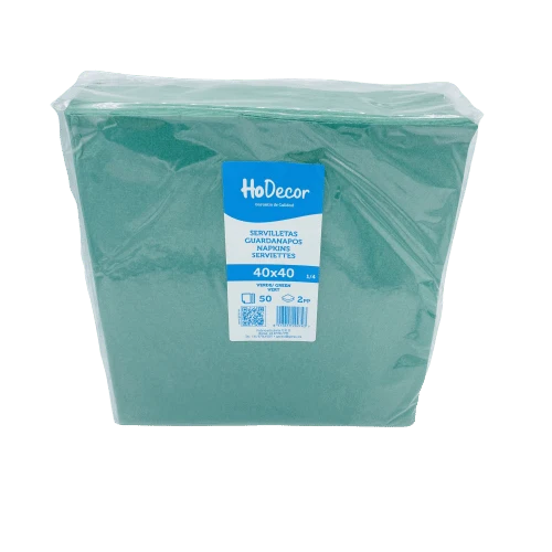 Servilleta Color Verde Hodecor 40x40cm 50u