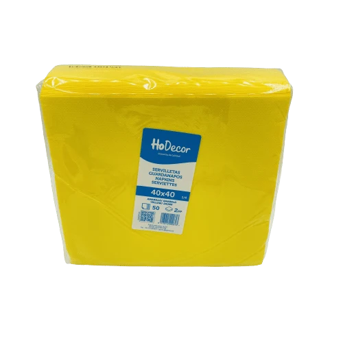 Servilleta Color Amarillo Hodecor 40x40cm 50u
