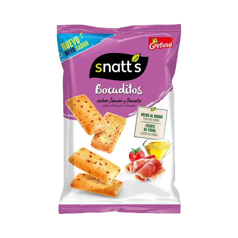 Snatt's Bocaditos Sabor Jamón y Tomate