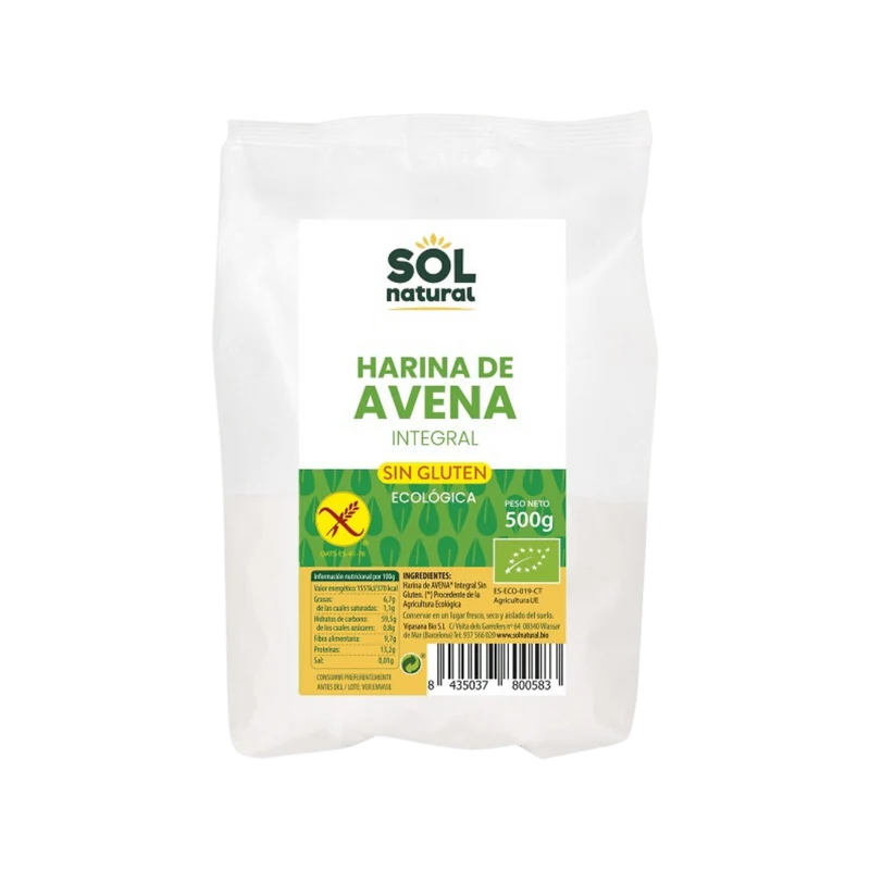 Harina de Avena Integral Sol Natural 500g