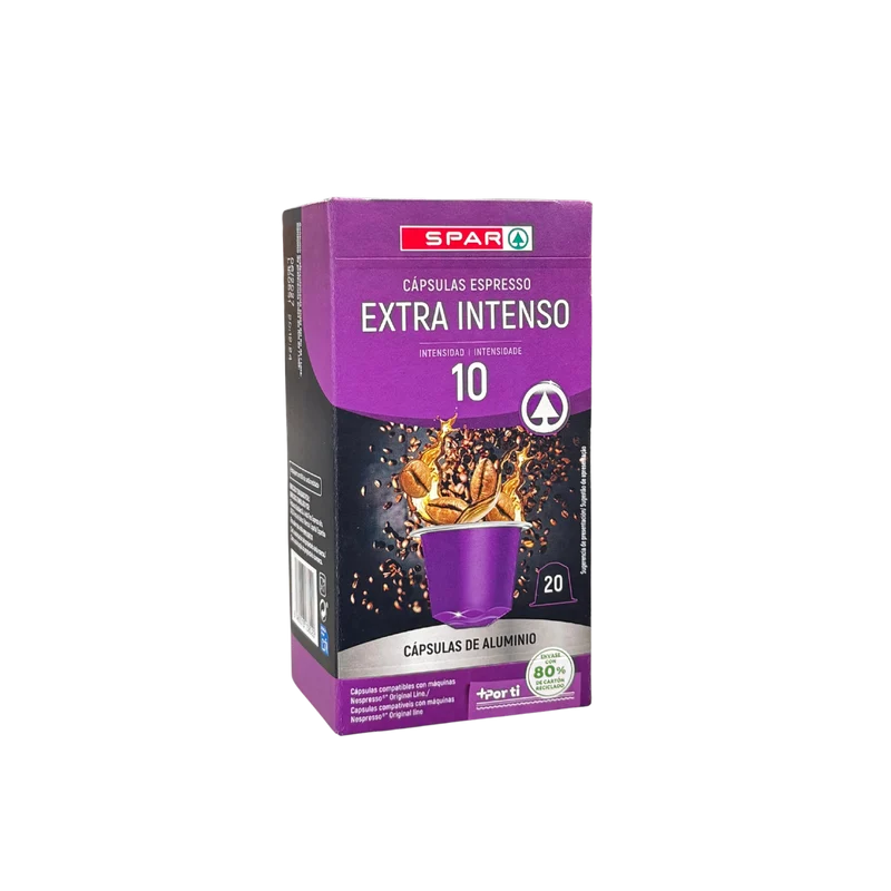 Cápsulas de Café Espresso SPAR Extra Intenso 20u