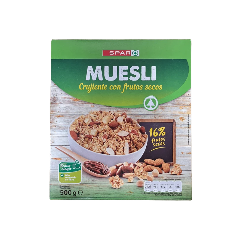 Muesli Crujiente con Frutos Secos SPAR