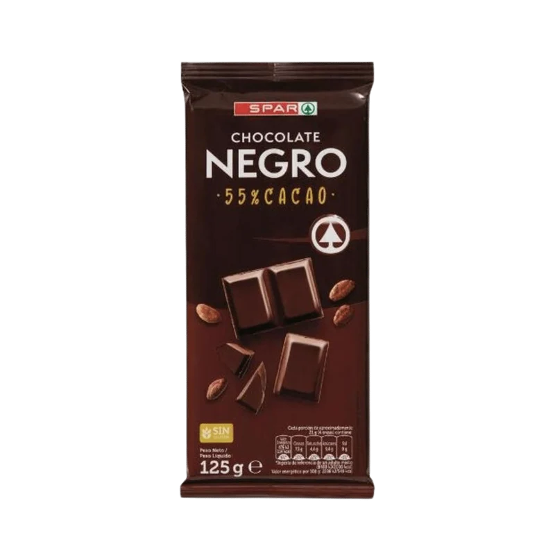 Chocolate Negro 55% Cacao SPAR 125g