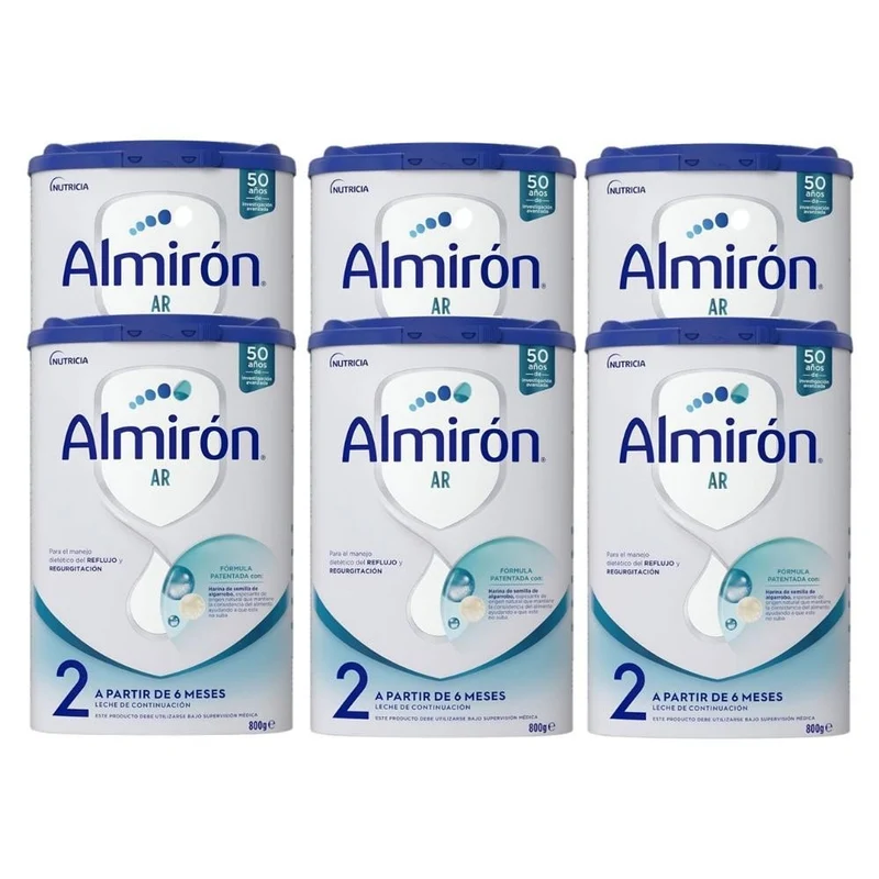 ALMIRÓN AR 2 Anti-Regurgitación Leche de Continuación PACK AHORRO 6x800gr