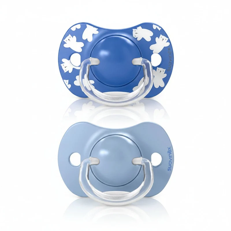 SUAVINEX Chupete Tetina Anatómica Silicona +18 Meses x2 (Azul)