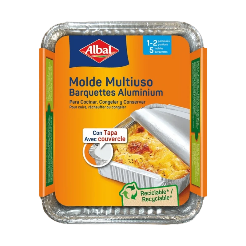 Molde de Aluminio Multiuso Albal 1-2 porciones 5u