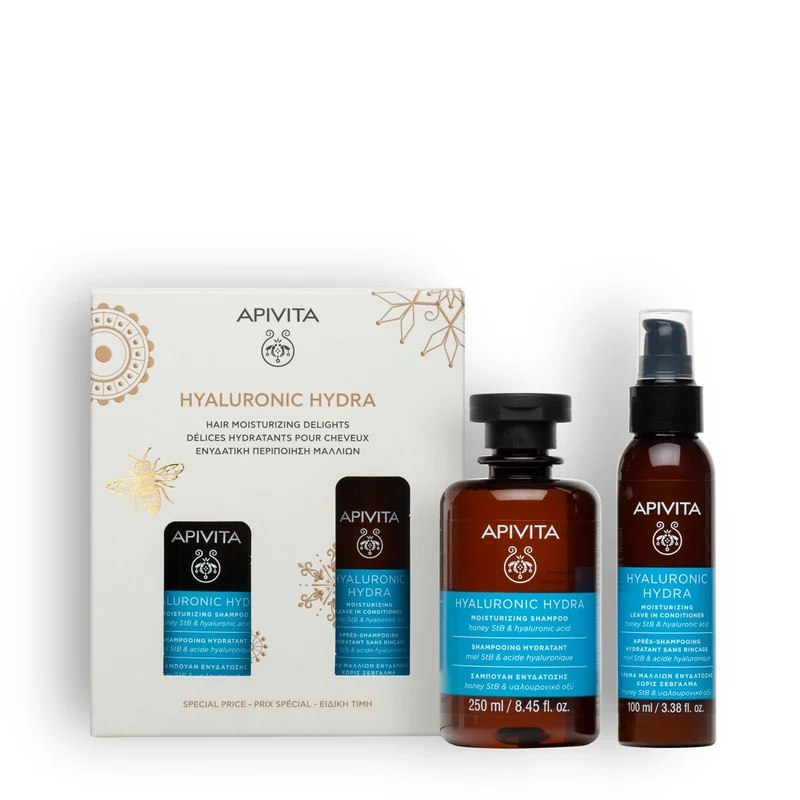 Apivita Hyaluronic Hydra Champú Hidratante 250ml + Acondicionador S/A 100ml