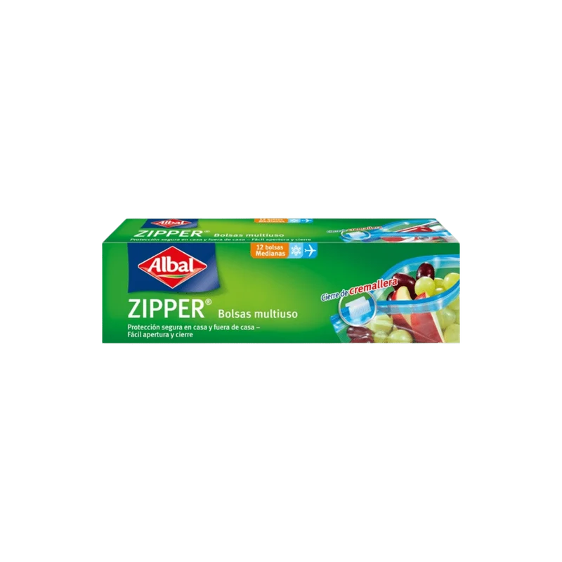Bolsas Multiuso Albal Zipper Medianas 12u