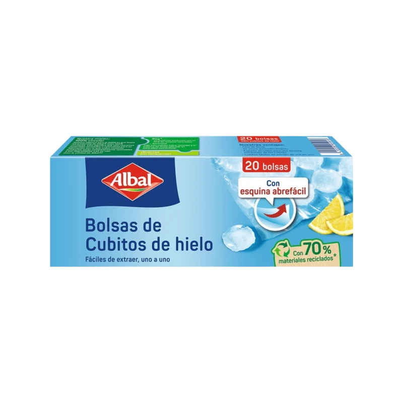 Bolsas de Cubitos de Hielo Albal 20u