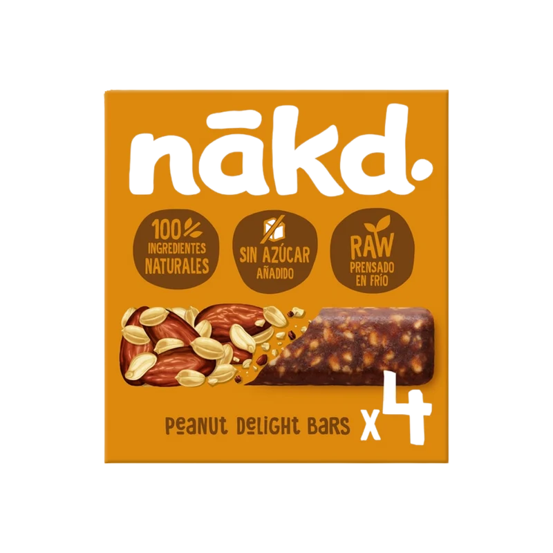 Barritas de Frutos Secos con Cacahuete Nakd 4u