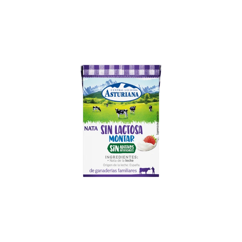 Nata para Montar sin Lactosa Asturiana 200ml