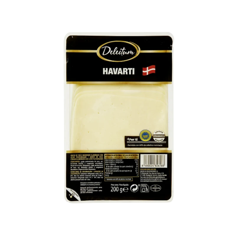 Queso Havarti en Lonchas Deleitum