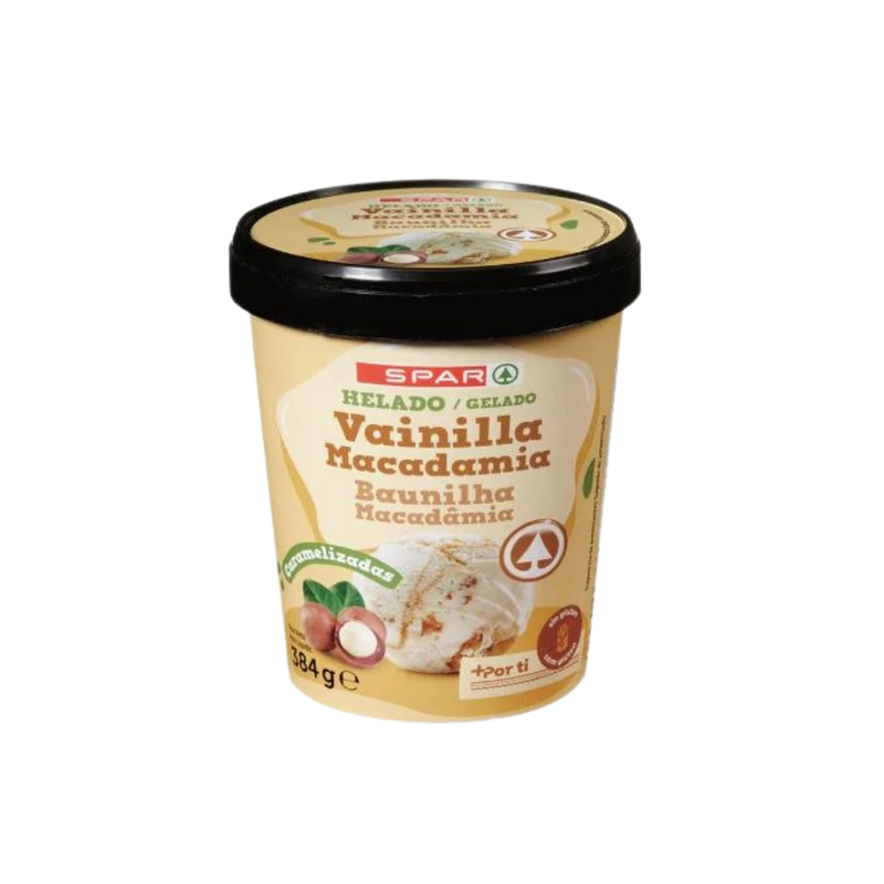 Helado de Vainilla y Macadamia SPAR 500ml