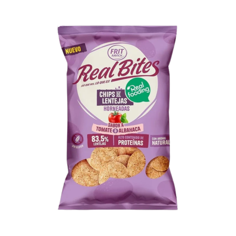Real Bites Sabor a Tomate y Albahaca 80g