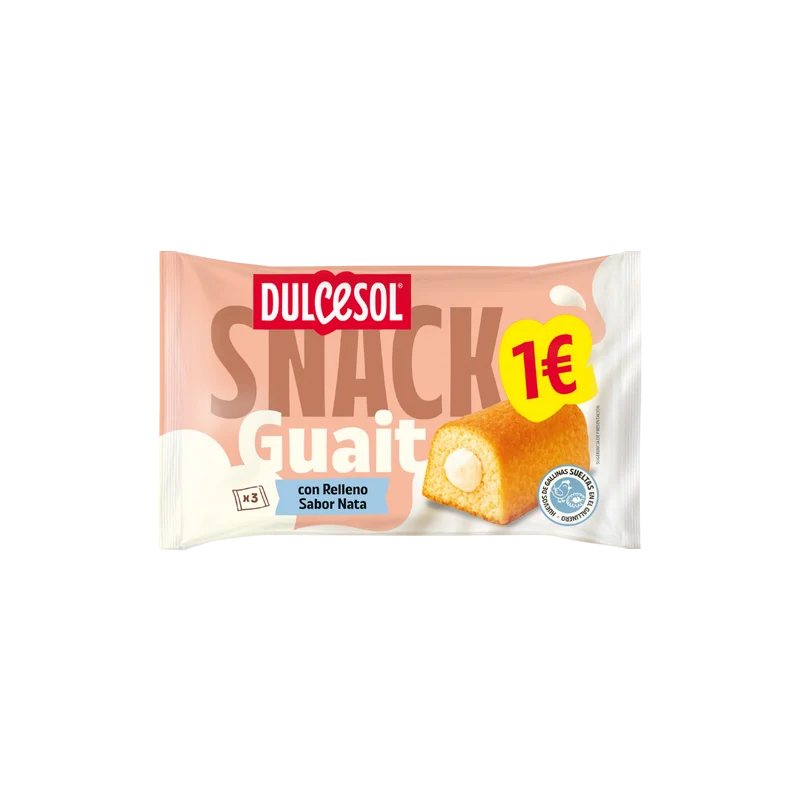 Dulcesol Snack Guait con Relleno Sabor Nata