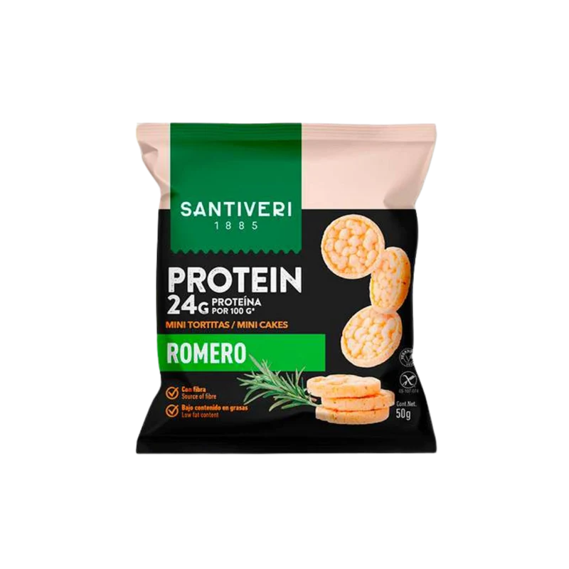 Santiveri Protein Mini Tortitas Sabor Romero
