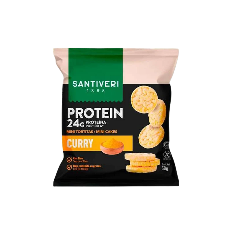 Santiveri Protein Mini Tortitas Sabor Curry