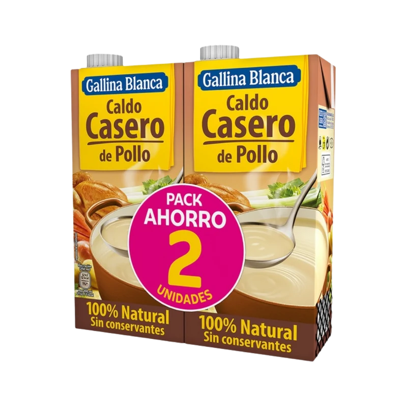 Caldo Casero de Pollo Gallina Blanca 2x1L