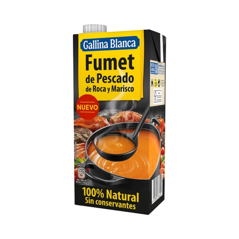 Fumet de Pescado de Roca y Marisco Gallina Blanca 1L