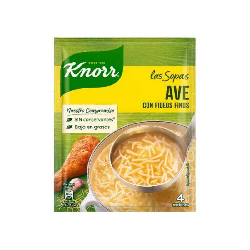 Sopa de Ave con Fideos Knorr 4 Raciones