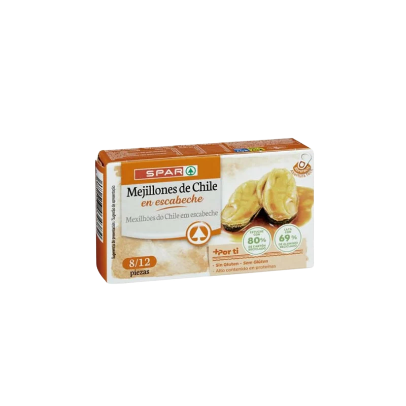 Mejillones en Escabeche SPAR 8/12 piezas