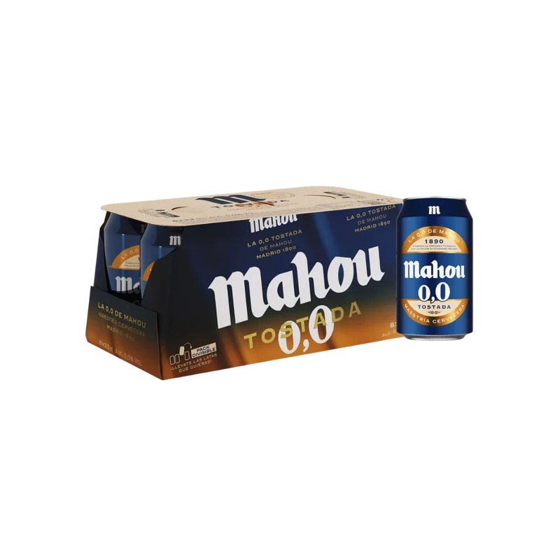 Cerveza Mahou 0,0 Tostada 8x33cl