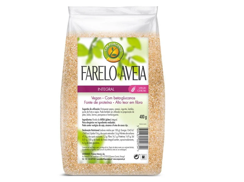 Cem Porcento Farelo de Avena Suplemento 400g