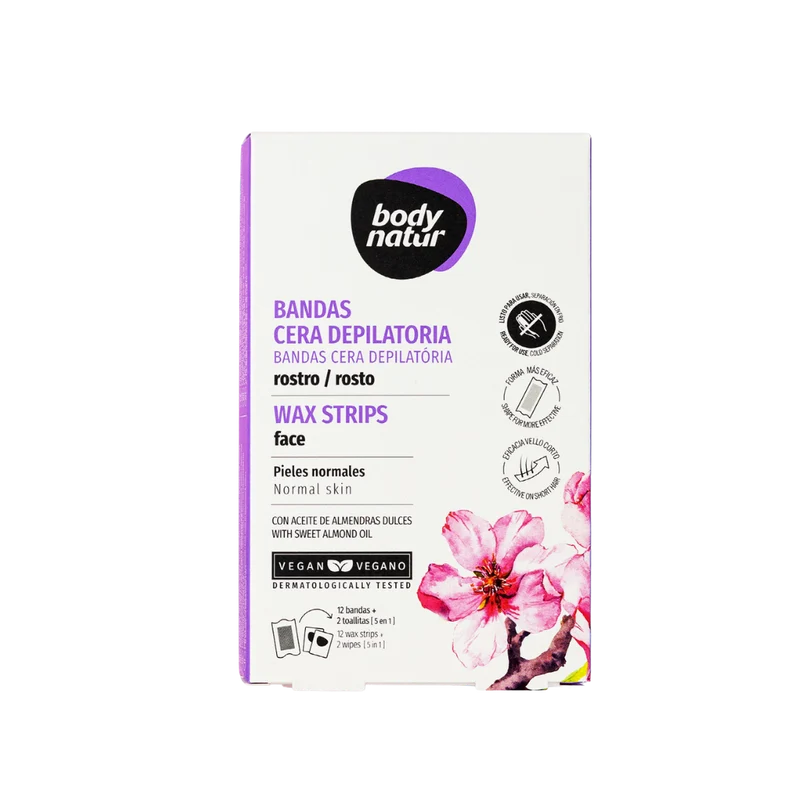 Bandas de Cera Depilatoria para Rostro Body Natur