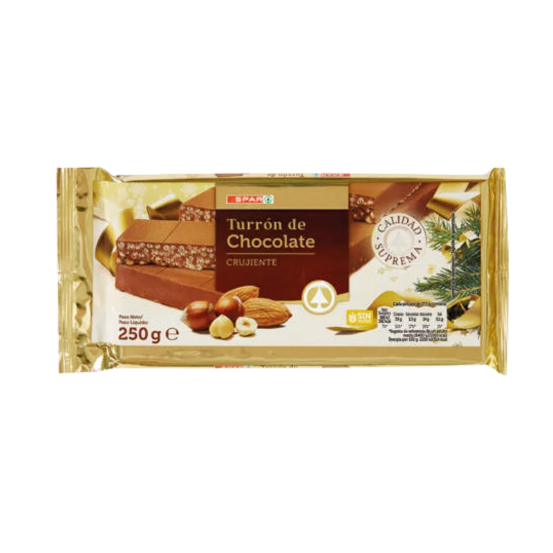 Turrón de Chocolate Crujiente SPAR 250g