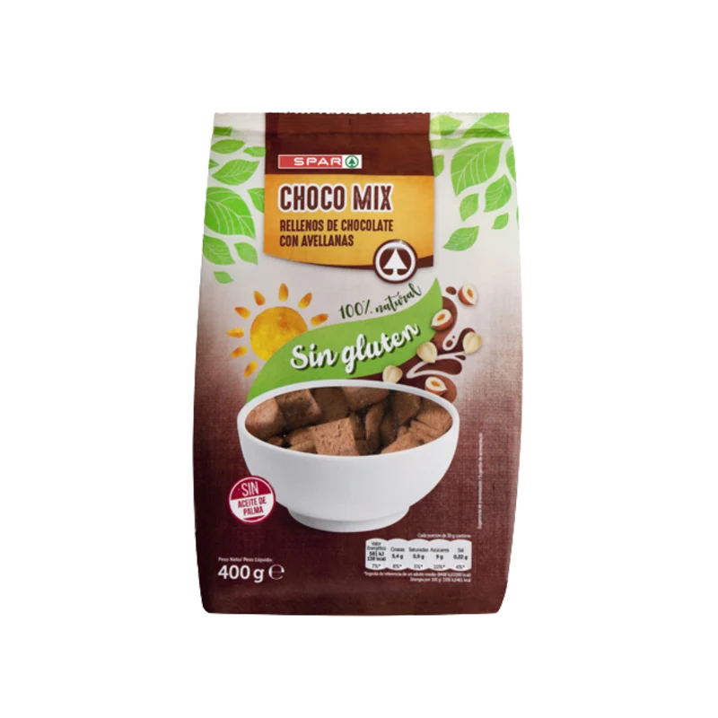 Cacao Mix Rellenos de Chocolate con Avellanas SPAR 400g