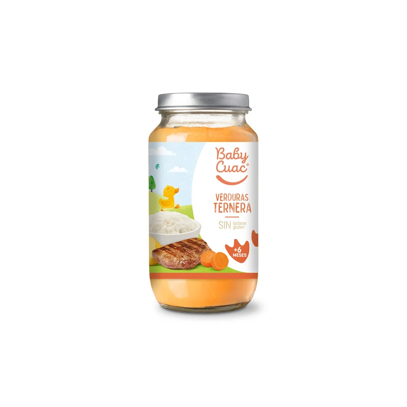 Potito verdura con ternera Baby cuac 250g