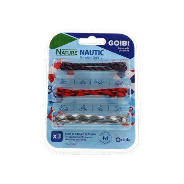 Goibi Pulsera Citronella Nautic Accesorio Insectos 3 uds