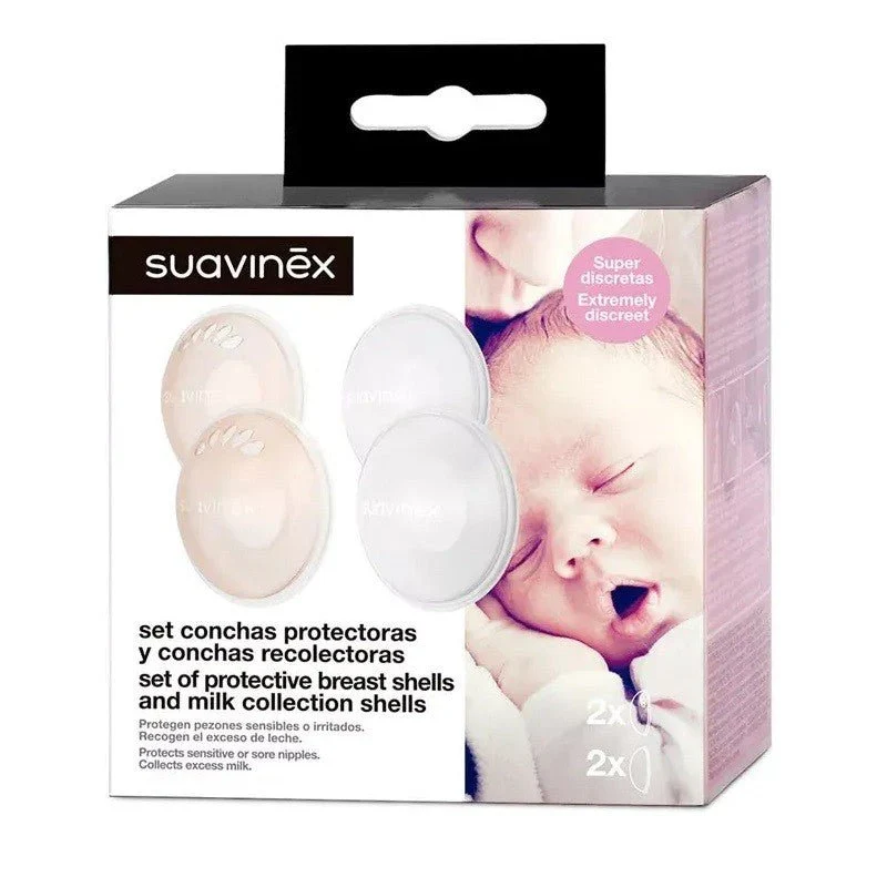 SUAVINEX Set 2 Conchas Protectoras y 2 Conchas Recolectoras