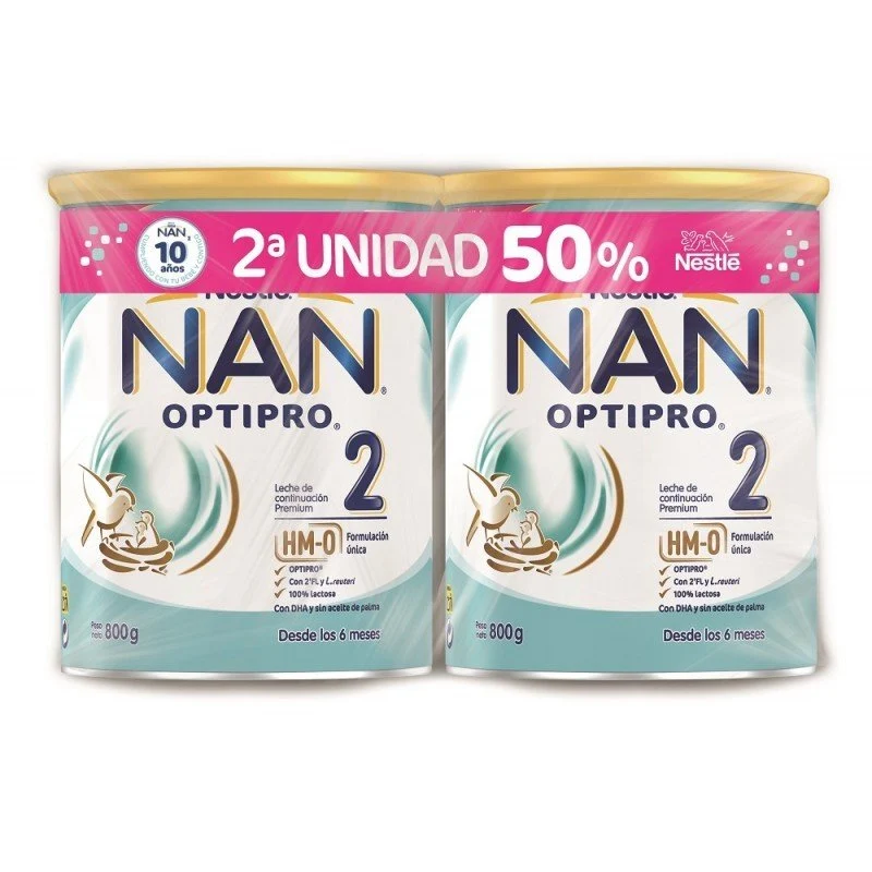 NAN 2 OPTIPRO Leche de Continuación DUPLO 2x800g